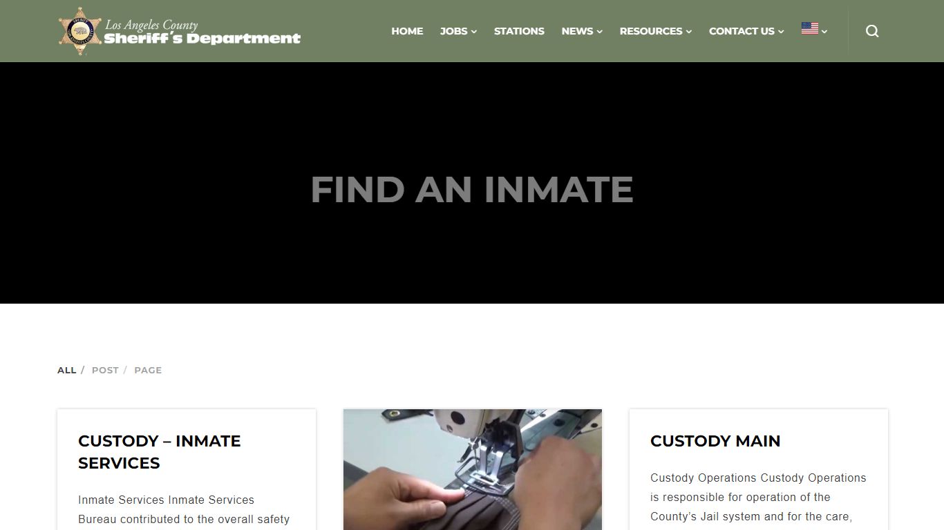 FIND AN INMATE - Los Angeles County Sheriff's Department